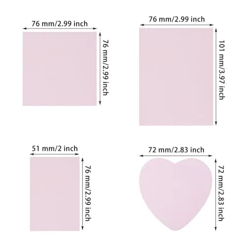 ONLYKXY Transparent Sticky Notes 200 Sheets (4 Packs) | Glitter Pastel Color Waterproof Index Tabs for Annotating Books thumbnail 2