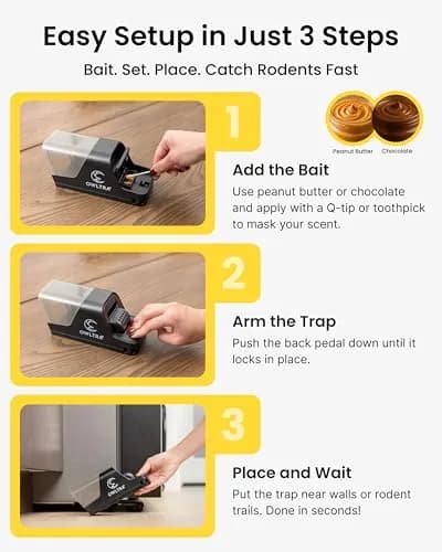 OWLTRA Extra Large Plastic Tunnel Snap Rat Trap 2PCS | Instant Kill, Touch-Free Release, Indoor & Outdoor thumbnail 6