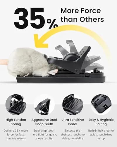 OWLTRA Extra Large Plastic Tunnel Snap Rat Trap 2PCS | Instant Kill, Touch-Free Release, Indoor & Outdoor thumbnail 2
