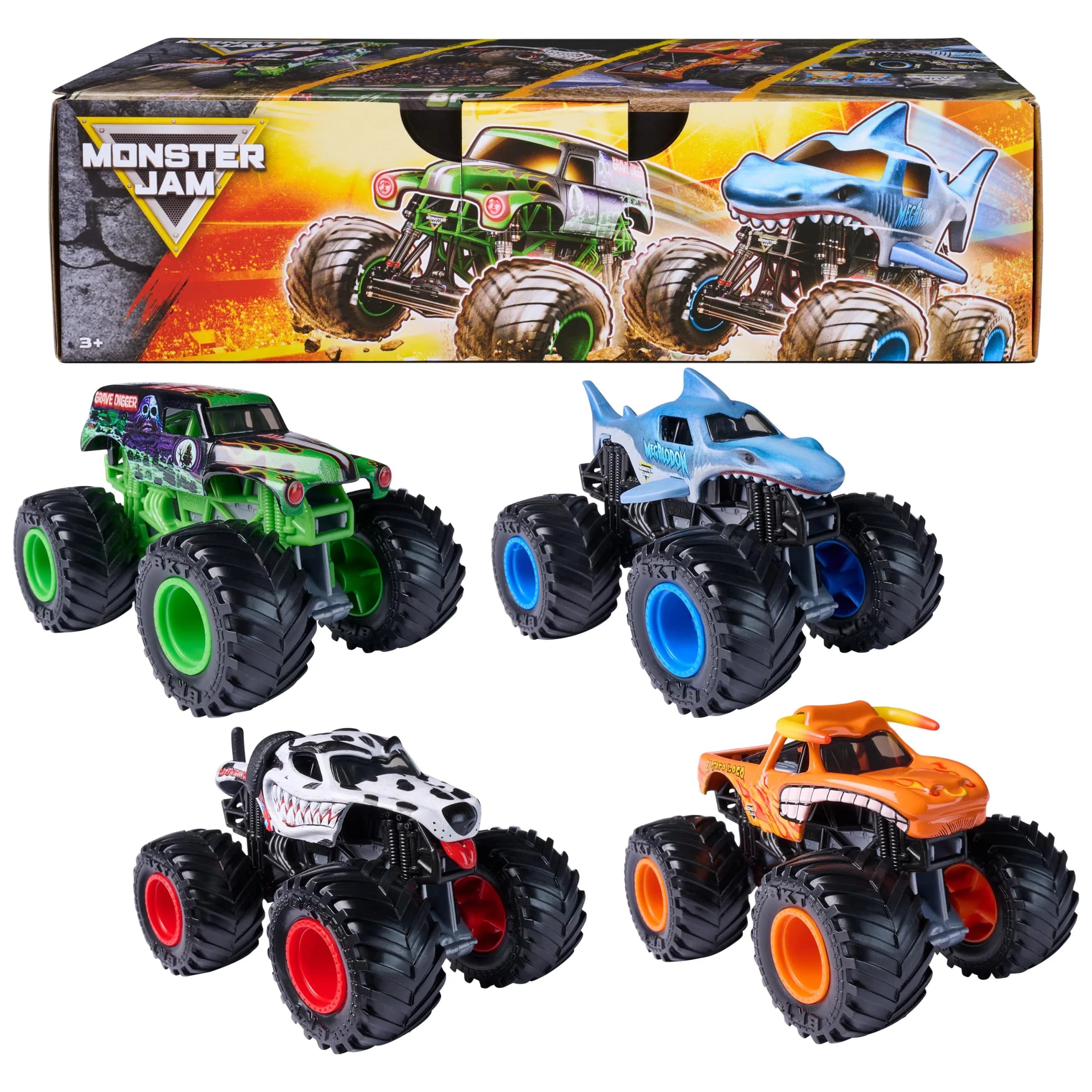 Monster Jam All Stars Monster Trucks 4-Pack | 1:64 Scale Die-Cast Vehicles for Kids & Collectors - main product image