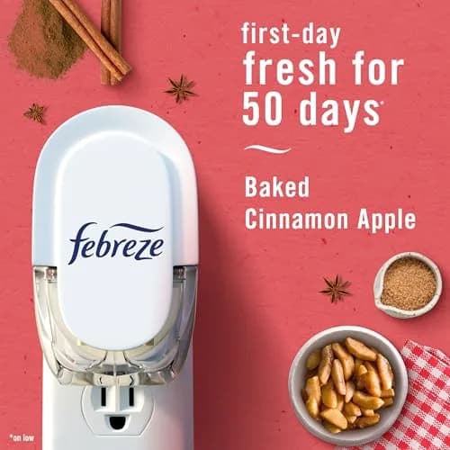 Febreze Fade Defy Plug-In Air Freshener Refills, Baked Cinnamon Apples Scent, 3.5 Fl Oz (4 Count) | Continuous Odor Control thumbnail 4