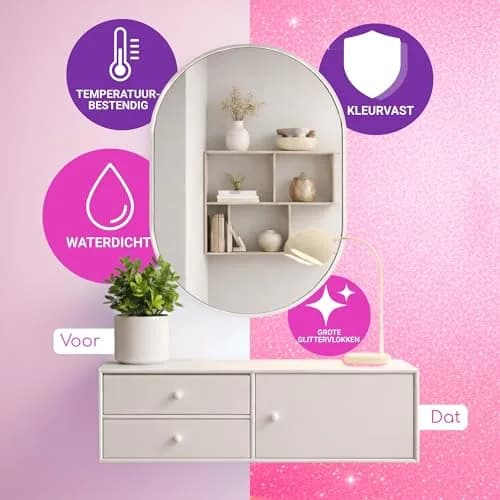 FBGC Holographic Pink Pure Silver Glitter Paint Additive 5.3oz | Sparkle for Walls & Furniture thumbnail 4