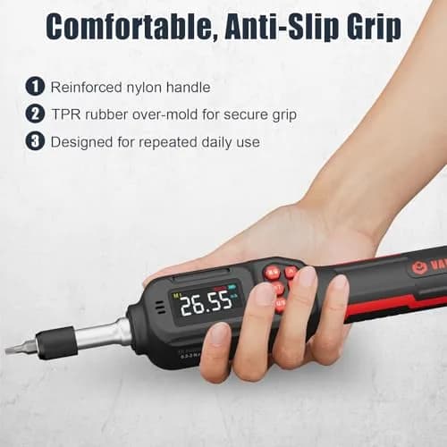 VANPO Digital Torque Screwdriver 1.77-26.55 in.lb (0.2-3Nm) | ±2% Accuracy Precision Tool thumbnail 8
