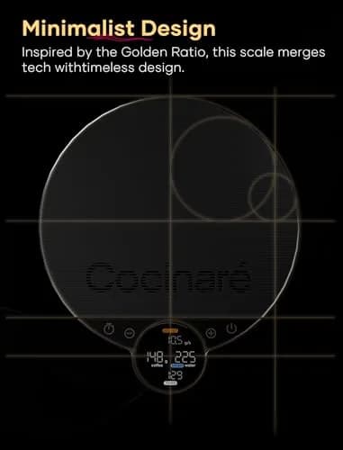 Cocinare Balance Lite Coffee Scale with Timer, 3kg/0.1g | Precision Digital Scale for Pour-Over & Espresso thumbnail 5