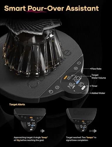 Cocinare Balance Lite Coffee Scale with Timer, 3kg/0.1g | Precision Digital Scale for Pour-Over & Espresso thumbnail 3