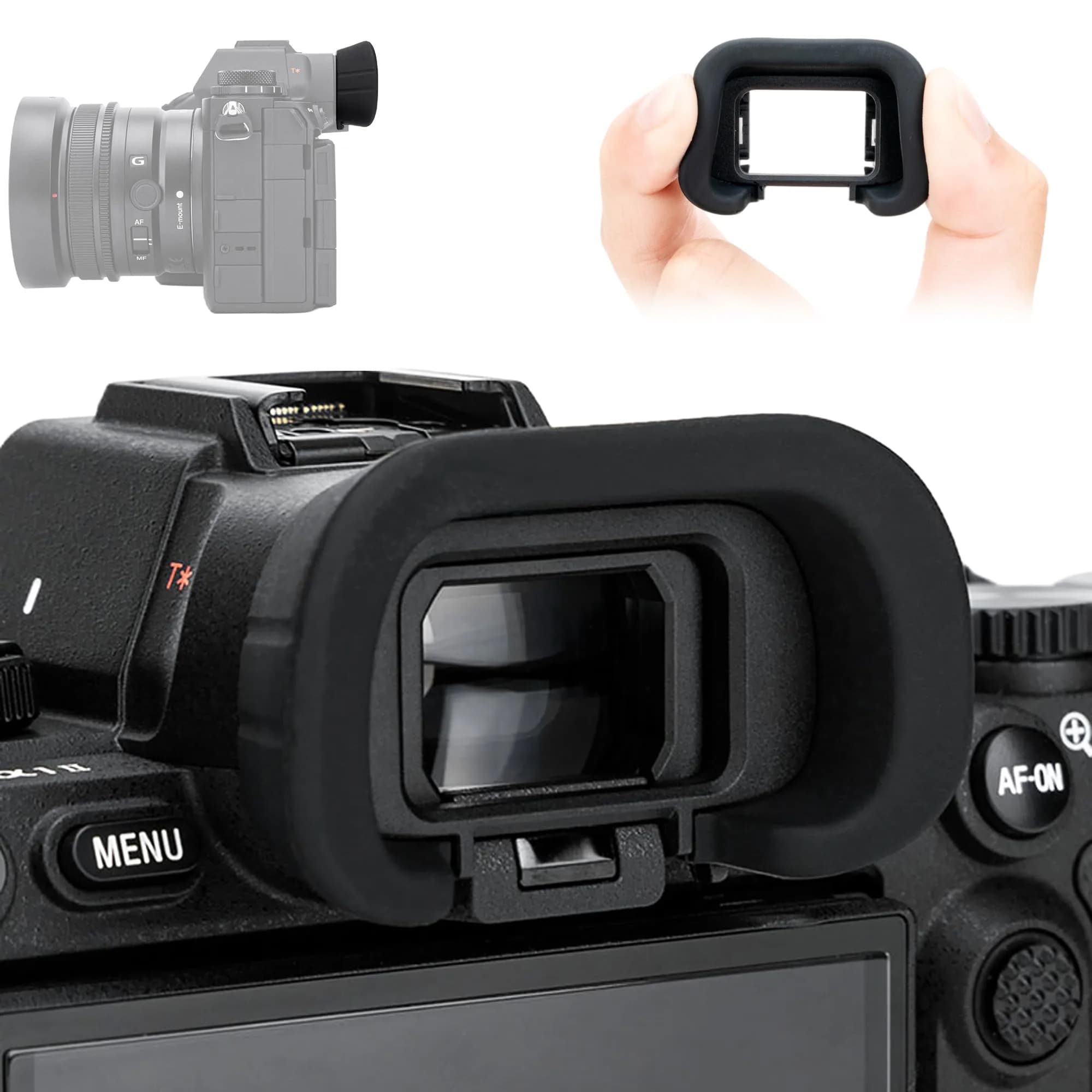 Kiorafoto FDA-EP21 Eyecup for Sony A7R VI A7RVI A7IV A7RV A1 II A9III A7S III | Blocks Stray Light for Clearer View