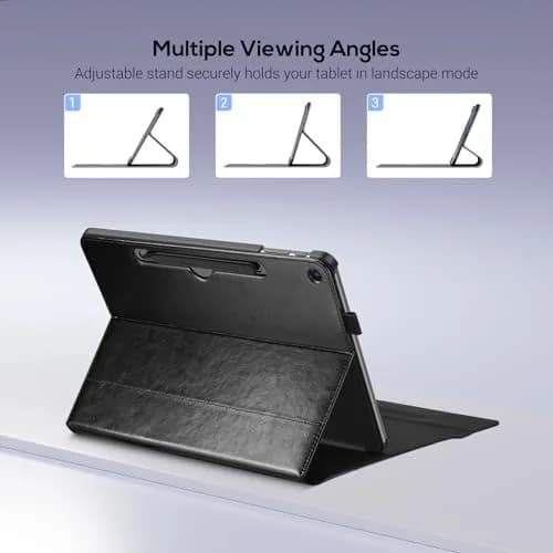 ProCase Premium PU Leather Folio Stand Case for Surface Pro 12" | Wireless Pen Charging & Extra Storage thumbnail 4