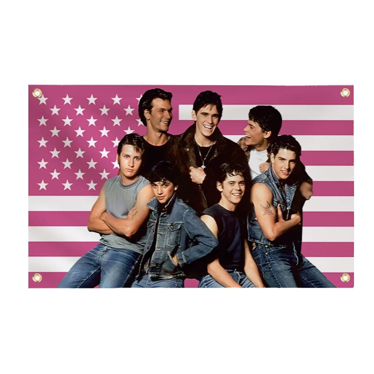 Aieted The Outsiders Pink Flag Poster 90cm x 150cm (3ft x 5ft) | Vibrant Polyester Tapestry for Fans - main product image