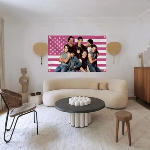 Aieted The Outsiders Pink Flag Poster 90cm x 150cm (3ft x 5ft) | Vibrant Polyester Tapestry for Fans thumbnail 3