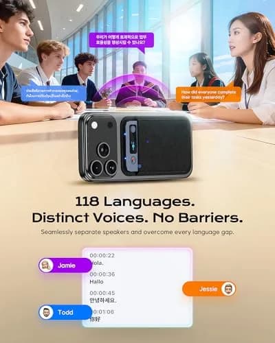 Elasound AI Voice Recorder 64GB | Transcribe & Summarize in 121 Languages, 45H Battery, Magnetic Case thumbnail 5