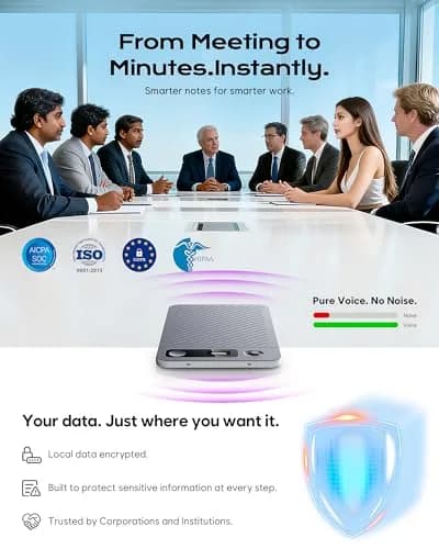 Elasound AI Voice Recorder 64GB | Transcribe & Summarize in 121 Languages, 45H Battery, Magnetic Case thumbnail 6