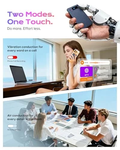 Elasound AI Voice Recorder 64GB | Transcribe & Summarize in 121 Languages, 45H Battery, Magnetic Case thumbnail 2