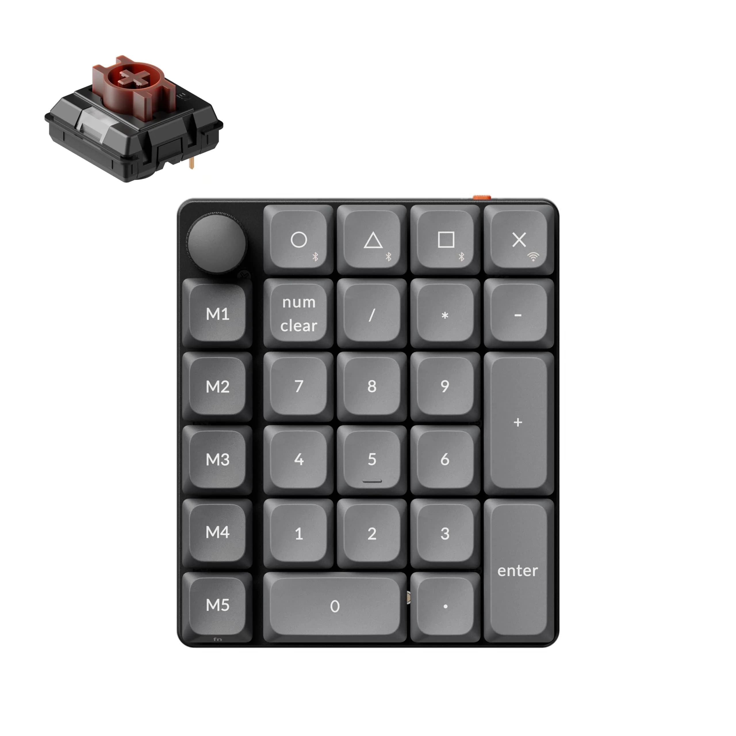 Keychron K0 Max Wireless Low-Profile Numeric Pad with RGB & Bluetooth 5.3 | Programmable, Hot-Swappable Brown Switch, 27 Keys - main product image