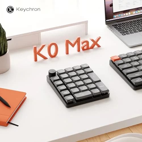 Keychron K0 Max Wireless Low-Profile Numeric Pad with RGB & Bluetooth 5.3 | Programmable, Hot-Swappable Brown Switch, 27 Keys thumbnail 8