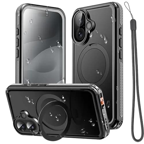 AICase Magnetic for iPhone 17 Case Waterproof Magsafe 6.3'' | IP68 Underwater Shockproof with Ring Stand thumbnail 1