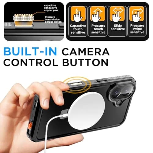 AICase Magnetic for iPhone 17 Case Waterproof Magsafe 6.3'' | IP68 Underwater Shockproof with Ring Stand thumbnail 2