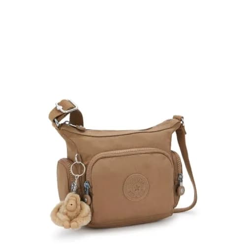 Kipling Gabbie Mini Crossbody Bag Early Tan Nylon | Adjustable Strap, 4L Capacity thumbnail 4