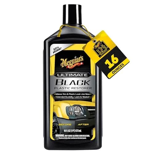 Meguiar's Ultimate Black Plastic Restorer 16 Oz | Deep UV Protection, Long-Lasting Gloss, Fast-Drying thumbnail 1