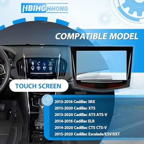 HBIHGHHONG Cadillac ATS SRX XTS CTS Escalade CUE Touch Screen Replacement Display Glass | High-Definition Fit thumbnail 2