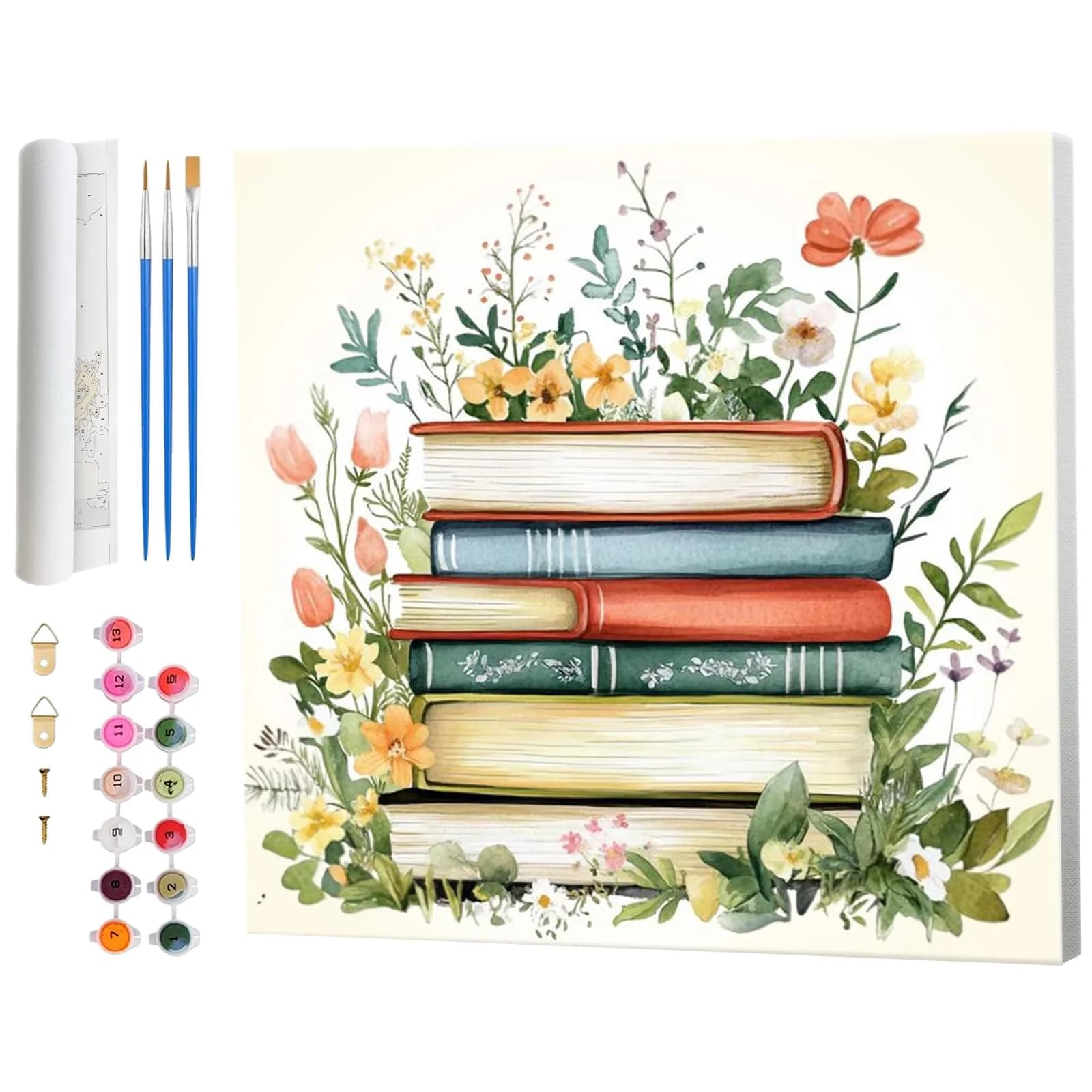 Amphol Paint by Numbers Kit for Adults | Watercolor Canvas Art 16"x20" — OP-1