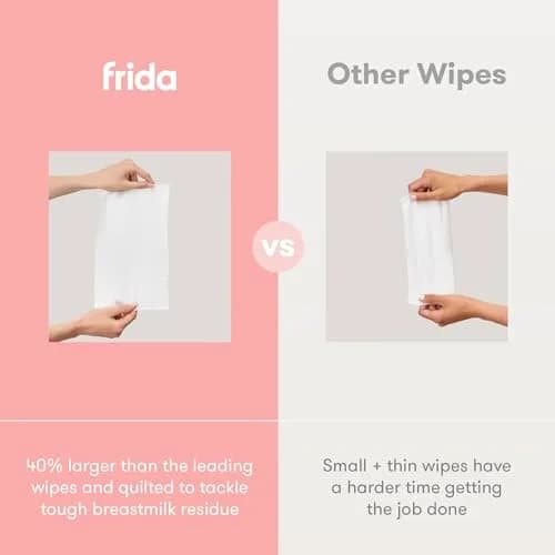 Frida Mom Breast Pump Wipes, Multi-Surface Cleaner, Travel Essentials, 40ct | Food-Grade, Gentle & Travel-Friendly thumbnail 6