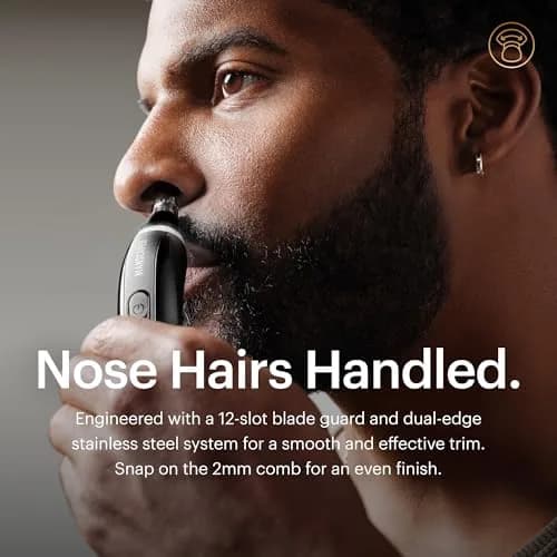 MANSCAPED Weed Whacker 3.0 PRO Electric Nose, Ear & Eyebrow Hair Trimmer | SkinSafe Technology, Waterproof, Rechargeable, 60 Min Runtime thumbnail 3