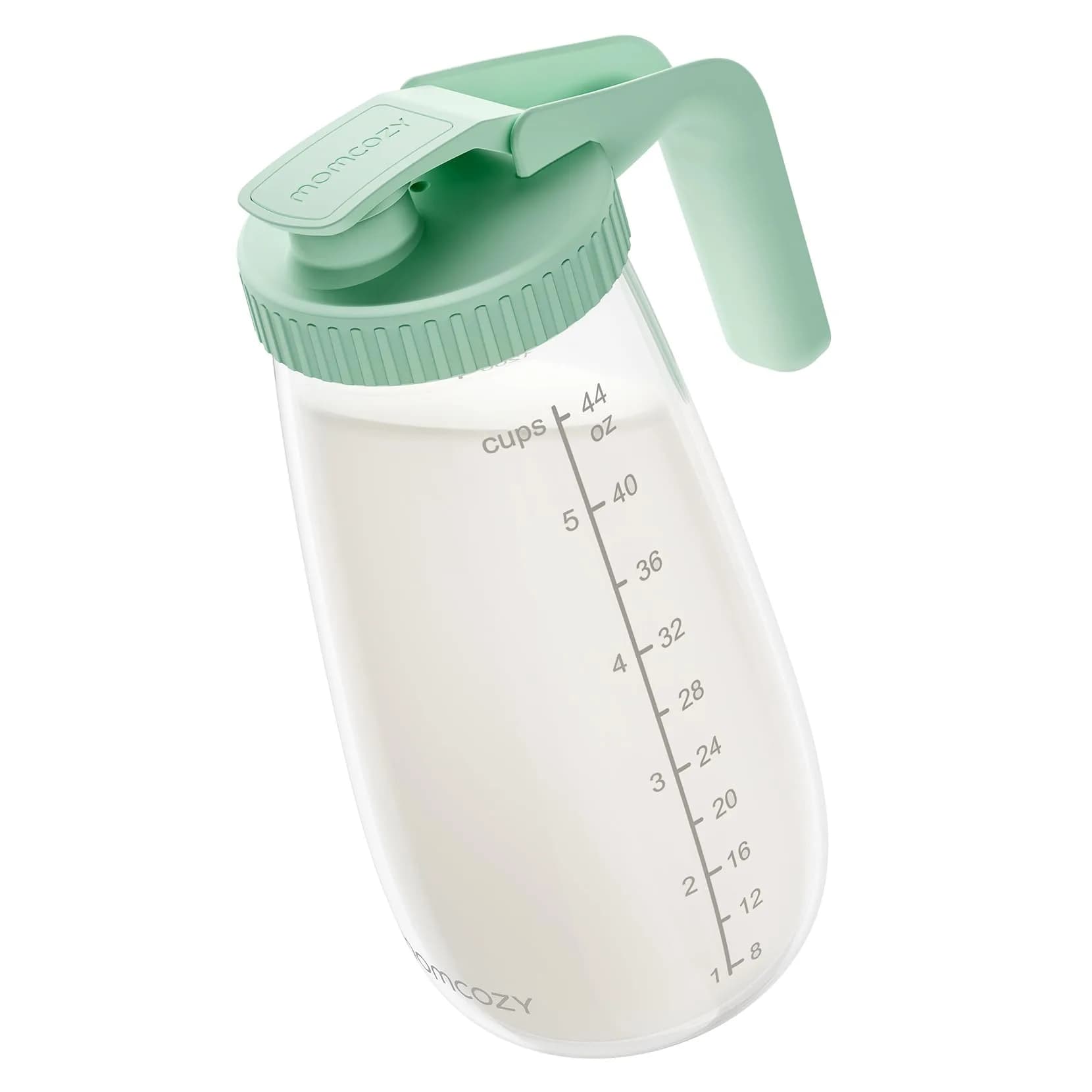 Momcozy Glass Breast Milk Pitcher 1.4 L (48oz) | BPA-Free, Leak-Proof, Wide Mouth for High Supply