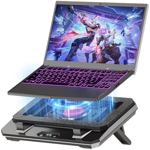 IETS GT300 Upgraded Laptop Cooling Pad with Adjustable Stand & USB Hub | Turbo Boosted Cooler for 10-17 inch Gaming Laptops thumbnail 1