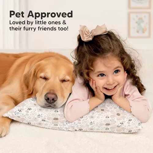 KeaBabies Toddler Pillow with Pillowcase,13x18 Soft Breathable Flora Vale | Support for Small Necks & Heads thumbnail 8