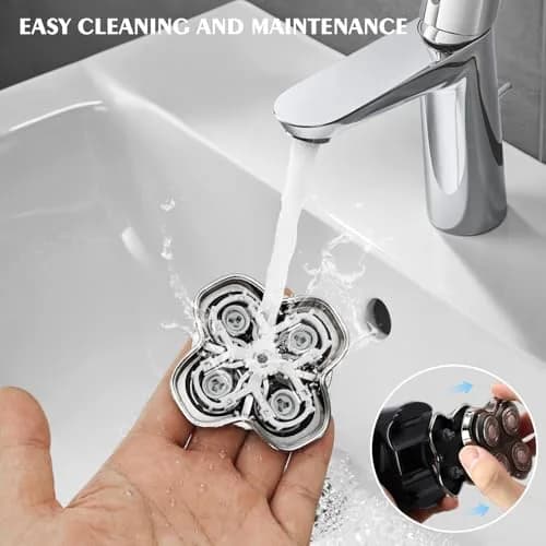 VODOZAVA Pro 4 Shaver Replacement Heads for Skull | Self-Sharpening, Wet & Dry, 4-Head Set thumbnail 5