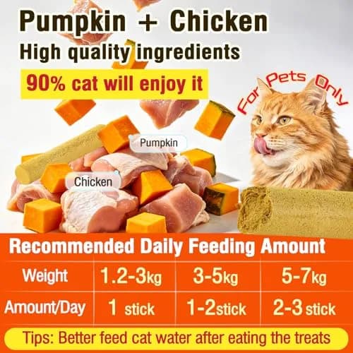 HavenJanny Freeze-Dried Chicken & Pumpkin Cat Treats, 50g (1.76 oz) | Digestive Support & Teeth Cleaning thumbnail 2