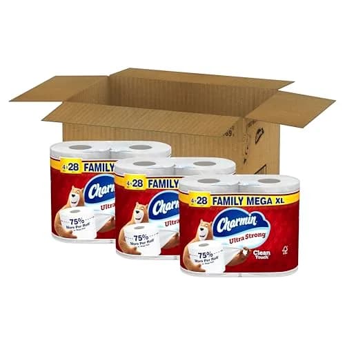 Charmin Ultra Strong Clean Touch Toilet Paper, 12 Family Mega XL Rolls (4620 Sheets Total) | 2-Ply, Clog-Safe, Septic-Safe thumbnail 9