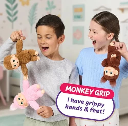 Little Live Pets Baby Monkey Minis – Chikki Cherry, Interactive Toy | 7.4 inches cuddly plush thumbnail 2