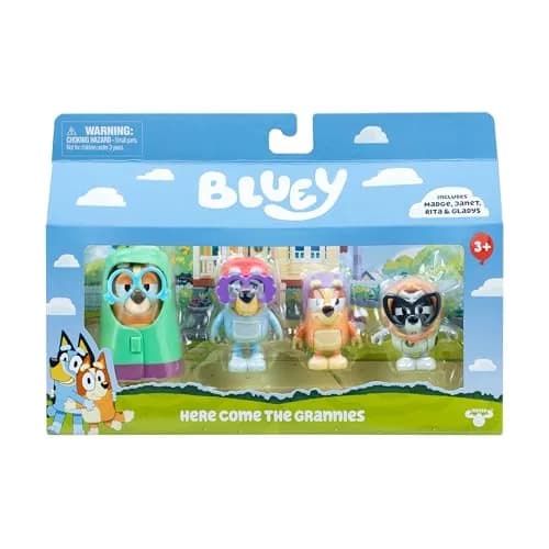 Bluey Figure 4-Pack Here Come The Grannies | Episode-Themed Toys | 6-7.6 cm (2.5-3") thumbnail 1