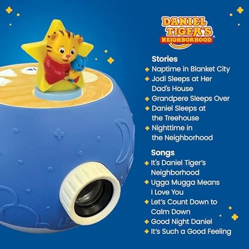 LUNA STORYTIME Kids Book Projector - 5 Daniel Tiger & Fairytale Stories, 10 Songs, Ages 3+ | Screen-Free Bedtime Fun thumbnail 5