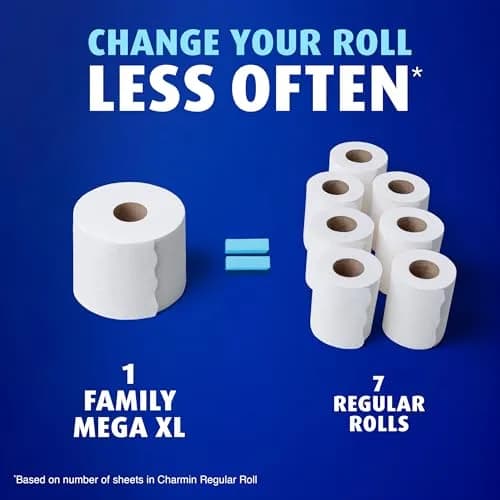 Charmin Ultra Soft Cushiony Touch Toilet Paper, 6 Family Mega XL Rolls (2184 Sheets Total) | 2X More Absorbent thumbnail 4