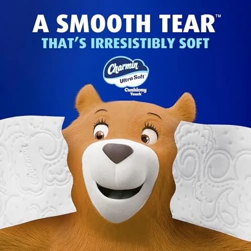 Charmin Ultra Soft Cushiony Touch Toilet Paper, 6 Family Mega XL Rolls (2184 Sheets Total) | 2X More Absorbent thumbnail 5