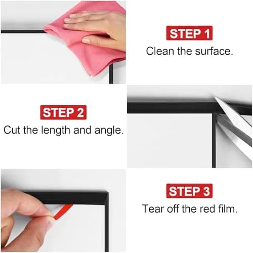 ToLanbbt EPDM Rubber Edge Trim U Channel 3.2mm (1/8") x 6.1m (20Ft) Black | Self-Adhesive Weather Seal for Cars, Metal, Glass thumbnail 6