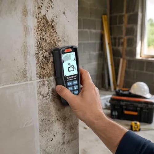 RDINSCOS Pinless Moisture Meter for Drywall & Concrete, Black | Non-Invasive Surface Scanner thumbnail 3