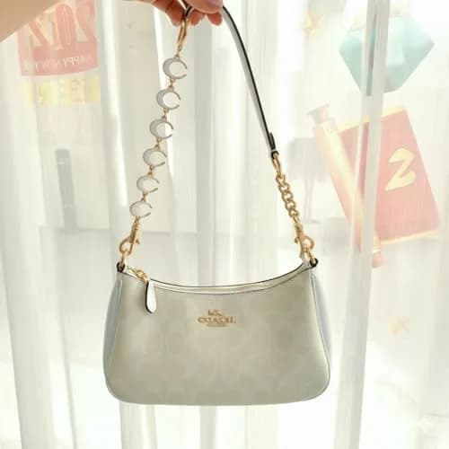 COICOIC Gold Moon Phase Bag Chain Extender & Charm 27cm (10.6") | Designer-Inspired Elegance for Handbags thumbnail 3