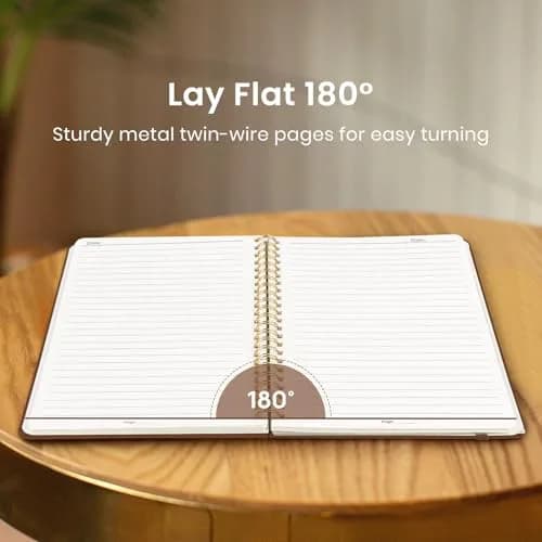 Taja Lined Spiral Journal Notebook 140 Pages A5 (14.5cm x 20cm) | College Ruled Hardcover for Work & Note Taking thumbnail 4