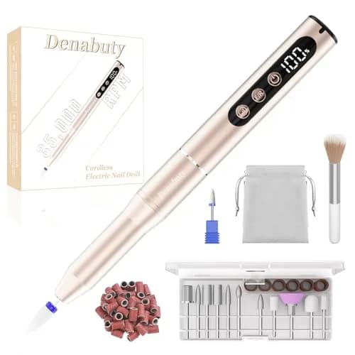 Denabuty Cordless Electric Nail Drill 35000RPM | Portable Manicure & Pedicure Kit with LCD Display thumbnail 1