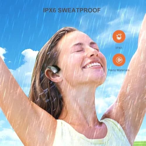 Aamft Bone Conduction Headphones - Bluetooth 6.0 Open Ear Headphones, Comfort Fit Wireless Headphones with Mic, 10hrs Playtime, IPX6 Sweatproof, Lightweight,Premium Loud Sound for Running,Sport,Travel thumbnail 5