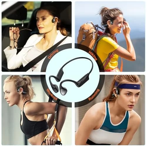 Aamft Bone Conduction Headphones - Bluetooth 6.0 Open Ear Headphones, Comfort Fit Wireless Headphones with Mic, 10hrs Playtime, IPX6 Sweatproof, Lightweight,Premium Loud Sound for Running,Sport,Travel thumbnail 8