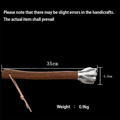 WOZWOZ Fist Hammer Tool 2 Lbs Stainless Steel & Wood | Heavy Duty Impact Tool thumbnail 9