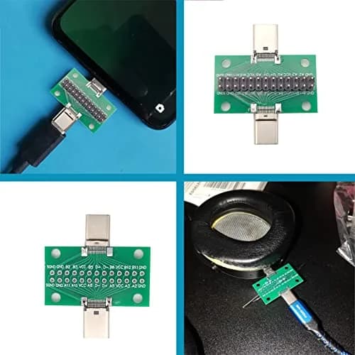 minidodoca USB 3.1 Type-C Male to Female Test Board 24 Pins | PCB Connector for Data Transfer - 2 pcs thumbnail 5