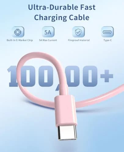 Qntry Type C Charger Fast Charging 2-Pack 25W | Super Fast USB C Adapter with 6Ft Cable for Samsung, Pixel, iPhone thumbnail 3