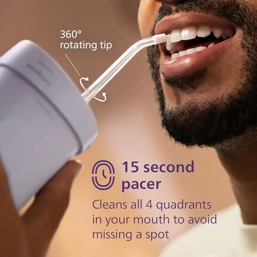 Philips Sonicare Compact Flosser 1000 Portable Water Flosser 1 Count | 3 Modes, 200ml Tank, IPX7 Waterproof, 21-Day Battery thumbnail 5