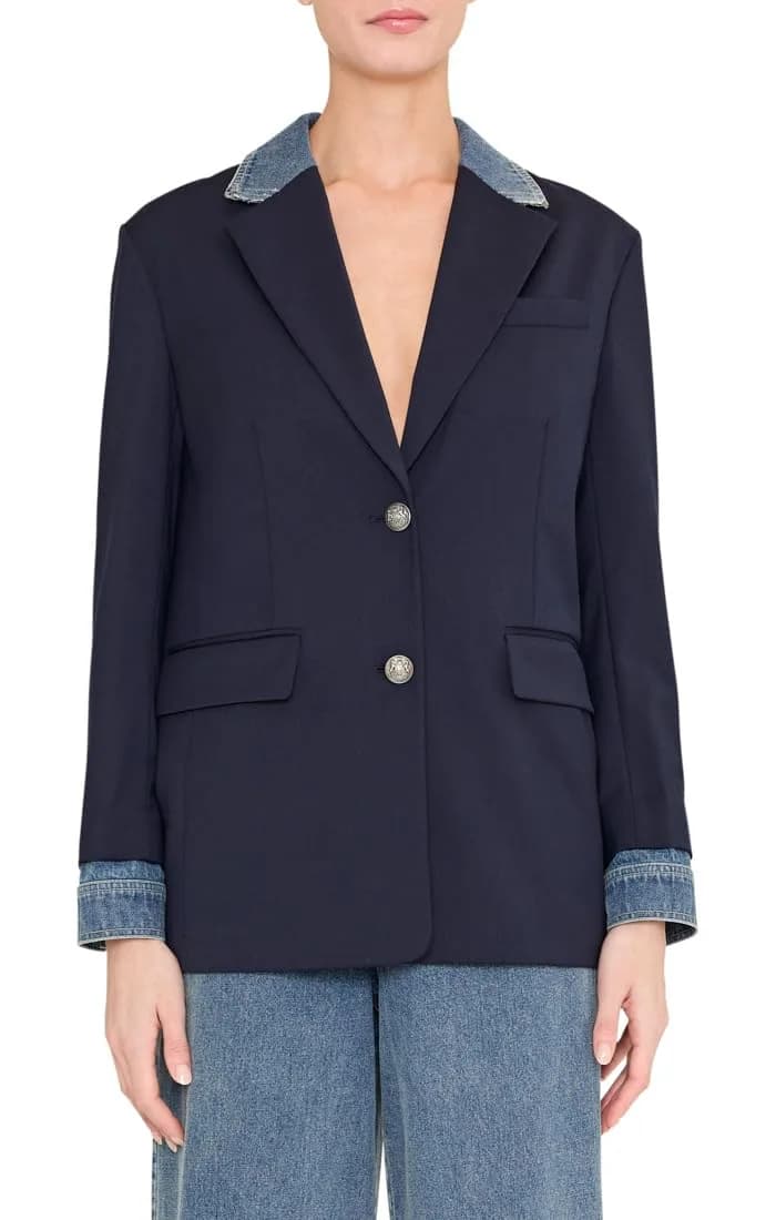 Kobi Halperin Silva Jacket Navy X-Small | Effortless Luxury & Flattering Fit