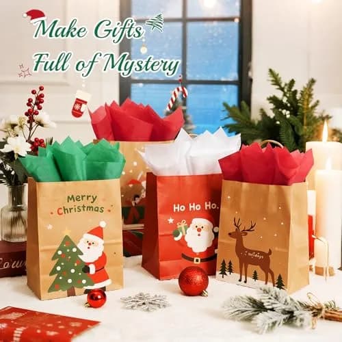 Simetufy Christmas Tissue Paper for Gift Bags 360 Sheets (20 x 30 Inches) | Red, Green, White Bulk Pack thumbnail 4